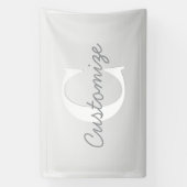 筆記体名前または他のテキスト（モノグラム付き） | グラデーション 横断幕 (縦)