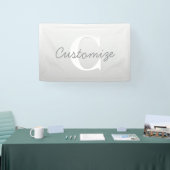 筆記体名前または他のテキスト（モノグラム付き） | グラデーション 横断幕 (トレードショー)