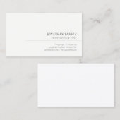 筆記体斜体フォントミニマリストモダンテンプレート 名刺 (正面/裏面)