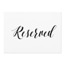 筆記体「予約済み」ウェディングサイン