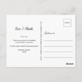 筆記体 | 写真 卒業 ありがとう ポストカード (裏面)