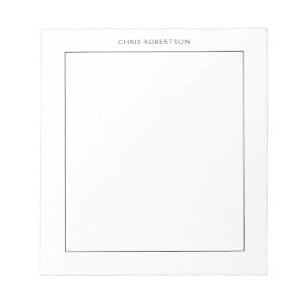 筆記体 名前 黒 白 カスタム ノートパッド