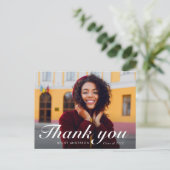 筆記体 現代 卒業 ありがとう ポストカード (スタンド正面)