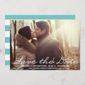 筆記体 Save the Date 発表 セーブザデート (正面/裏面)