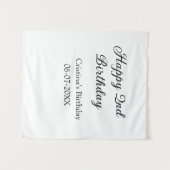 筆記具 シンプル ミニマル ハッピー 2歳の誕生日 タペストリー (正面(横))