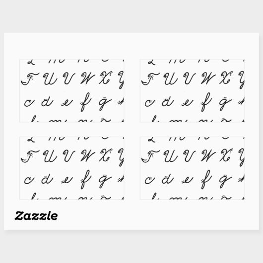 筆記用手書きグラフ 長方形シール (シート)