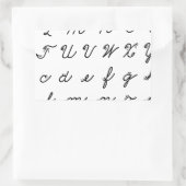 筆記用手書きグラフ 長方形シール (バッグ)