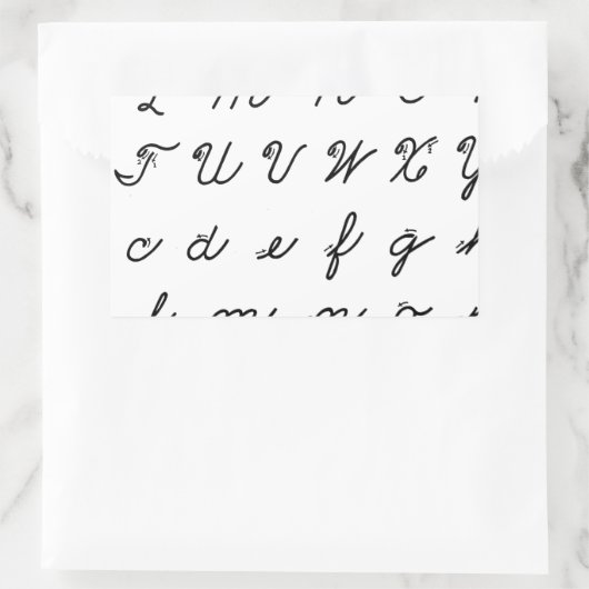 筆記用手書きグラフ 長方形シール (バッグ)