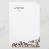 筆記用紙のモトッコ人Kasbah 便箋 (正面/裏面)