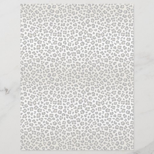 筆記用紙シート，ヒョウ柄， (裏面)