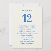 筆記風の席次表 名前 テーブル ナンバー サイン  招待状 (正面)