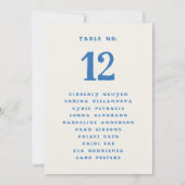 筆記風の席次表 名前 テーブル ナンバー サイン  招待状 (裏面)