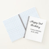 筆記 シンプル ミニマル ハッピー2歳の誕生日 ノートブック (内部)