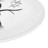 筆跡のある木の枝のペレグリン《鳥》ハヤブサ カッティングボード (角)