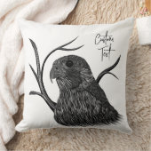 筆跡のある木の枝のペレグリン《鳥》ハヤブサ クッション (ブランケット)