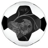 筆跡のある木の枝のペレグリン《鳥》ハヤブサ サッカーボール (回転)