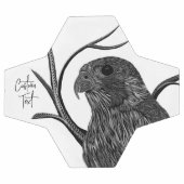 筆跡のある木の枝のペレグリン《鳥》ハヤブサ サッカーボール (フラット)