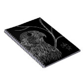 筆跡のある木の枝のペレグリン《鳥》ハヤブサ ノートブック (右側)