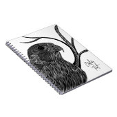 筆跡のある木の枝のペレグリン《鳥》ハヤブサ ノートブック (右側)