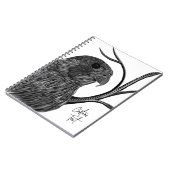 筆跡のある木の枝のペレグリン《鳥》ハヤブサ ノートブック (左側)