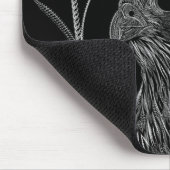 筆跡のある木の枝のペレグリン《鳥》ハヤブサ マウスパッド (コーナー)