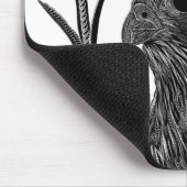 筆跡のある木の枝のペレグリン《鳥》ハヤブサ マウスパッド (コーナー)