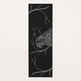 筆跡のある木の枝のペレグリン《鳥》ハヤブサ ヨガマット