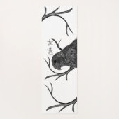 筆跡のある木の枝のペレグリン《鳥》ハヤブサ ヨガマット (裏面)