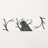 筆跡のある木の枝のペレグリン《鳥》ハヤブサ ヨガマット (正面(横))