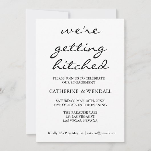 筆跡の発表を受け取る 招待状 (正面)