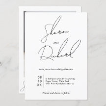 筆跡の白黒の写真を結婚スクリプト化