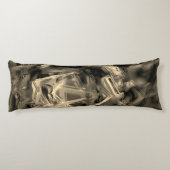 「筆跡」で染めたベージュ色の曲がった正方形 ボディピロー (裏面)