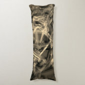 「筆跡」で染めたベージュ色の曲がった正方形 ボディピロー (正面縦)