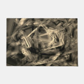 「筆違い」で汚された曲がった正方形 ドアマット (正面)