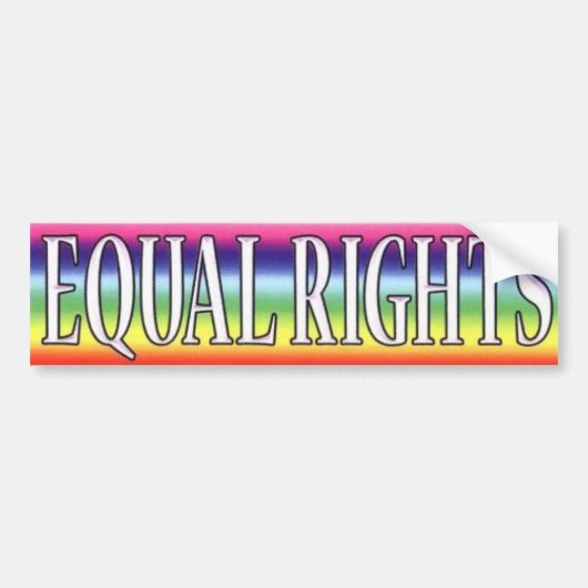 等しい権利 バンパーステッカー (正面)