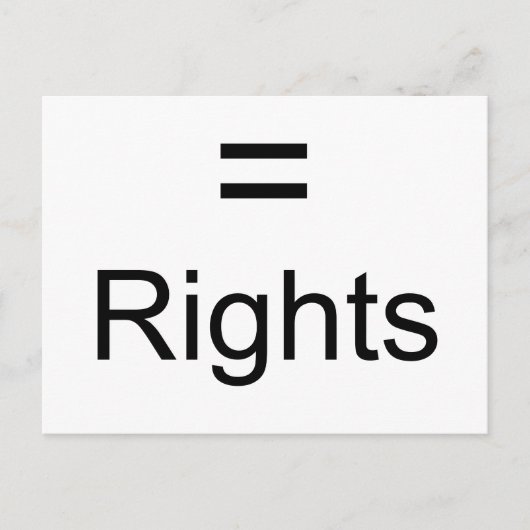 等しい権利 ポストカード (正面)