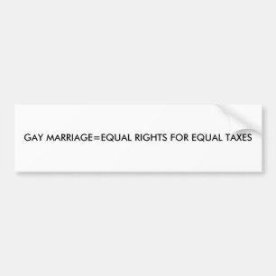 等しい税のための陽気なMARRIAGE=EQUALの権利 バンパーステッカー