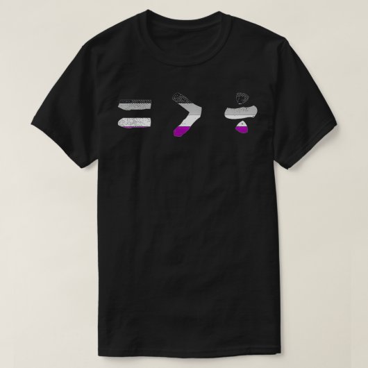 等し素晴らしい等分LGBTQ ACEプライド Tシャツ (デザイン正面)