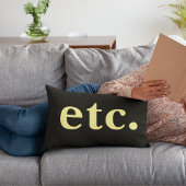 等トレンディーブラック&イエローはっきりしたタイポグラフィ アクセントクッション