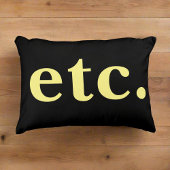 等トレンディーブラック&イエローはっきりしたタイポグラフィ アクセントクッション