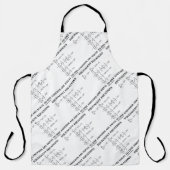 等価方程式は互いに等しい エプロン (正面)