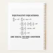 等価方程式は互いに等しい プランナー手帳 (裏面)