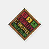 等値は素晴らし割算より黒いヒスト スタンダードカクテルナプキン (角)