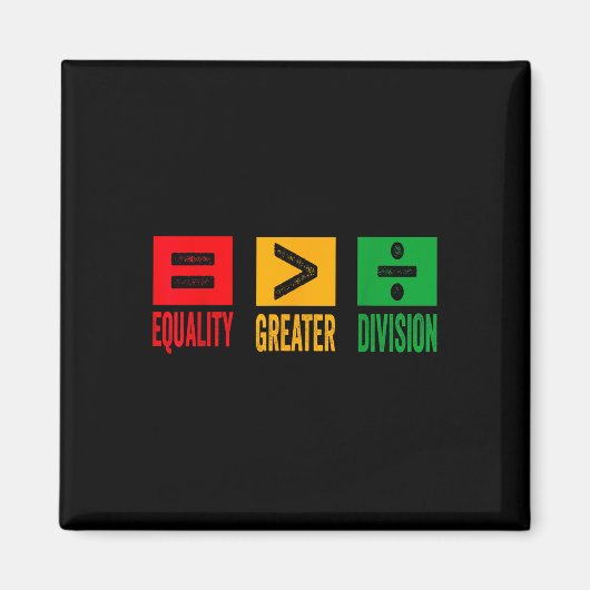 等値は素晴らし割算より黒いヒスト マグネット (正面)