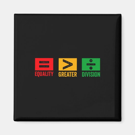 等値は素晴らし割算より黒いヒスト マグネット (正面)