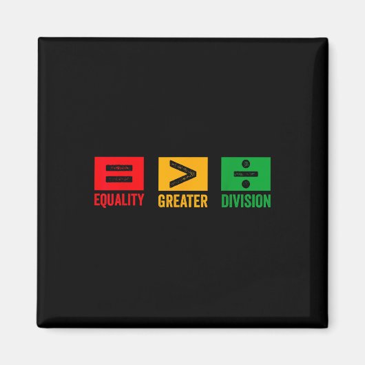 等値は素晴らし割算より黒いヒスト マグネット (正面)