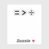 等号(除算素晴らしより) シール (シート)