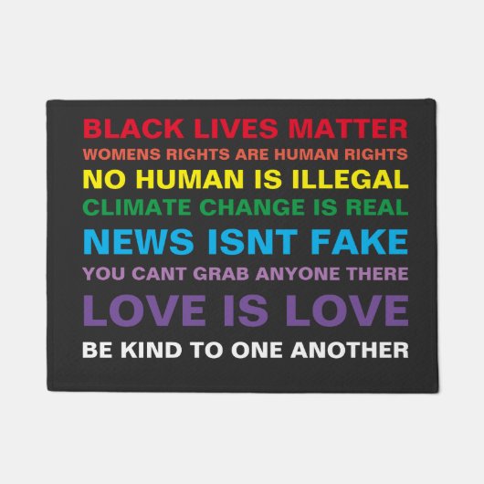 等式ブラックライフ物質プライドドアマット18x24 ドアマット (正面)