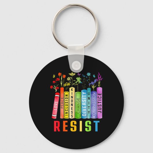 等権本フラワートランプ女性の権利フェミニー キーホルダー (正面)