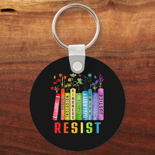 等権本フラワートランプ女性の権利フェミニー キーホルダー (正面)